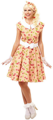 buttinette Rock'n'Roll-Kleid "Kirschen" für Damen