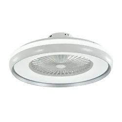 Deckenventilator Deckenlampe Deckenleuchte Ventilator Wohnzimmerlampe, CCT Fernbedienung 3 Stufen Timer, 1x LED 32W 3000Lm warmweiß-kaltweiß, DxH 60x20cm