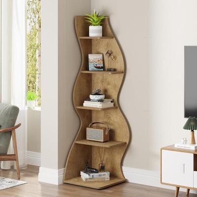 Bluebell Unique Corner Shelf Bookcase