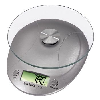 Xavax 106993 Milla Elektronische Küchenwaage bis 5 kg (Silber) 00106993
