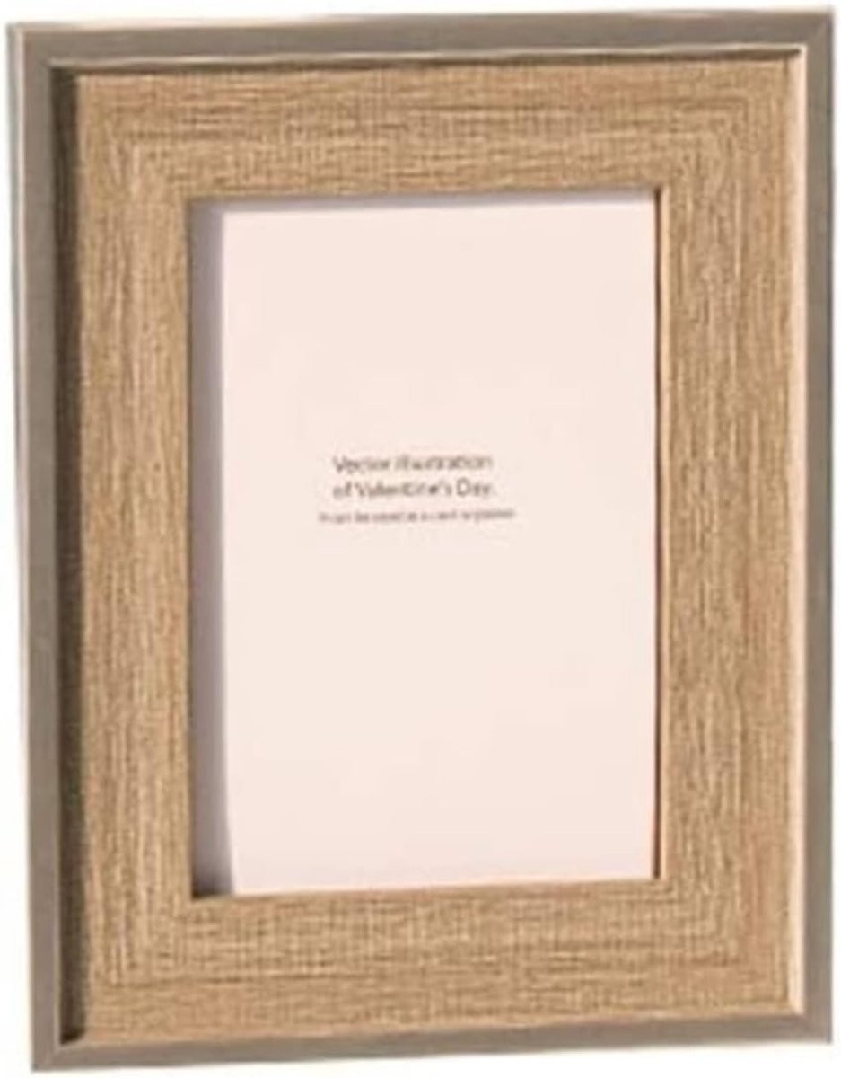 Decoratieve fotolijst van hars in beige met matte afwerking voor desktop decoratie, 8 inch