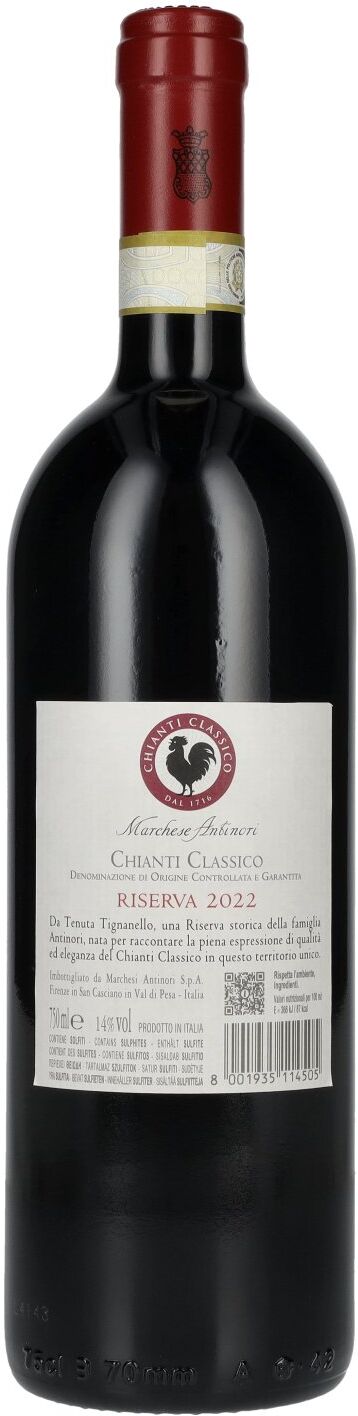 Marchesi Antinori Wein Tenuta Tignanello Marchese Antinori Chianti Classico Riserva 2022 14% Vol. 0,75l