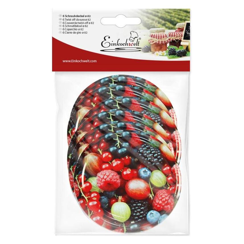 Dosen-Zentrale Twist-off Deckel 'Beeren' (6 Stk., 0.67 l) (00043926)