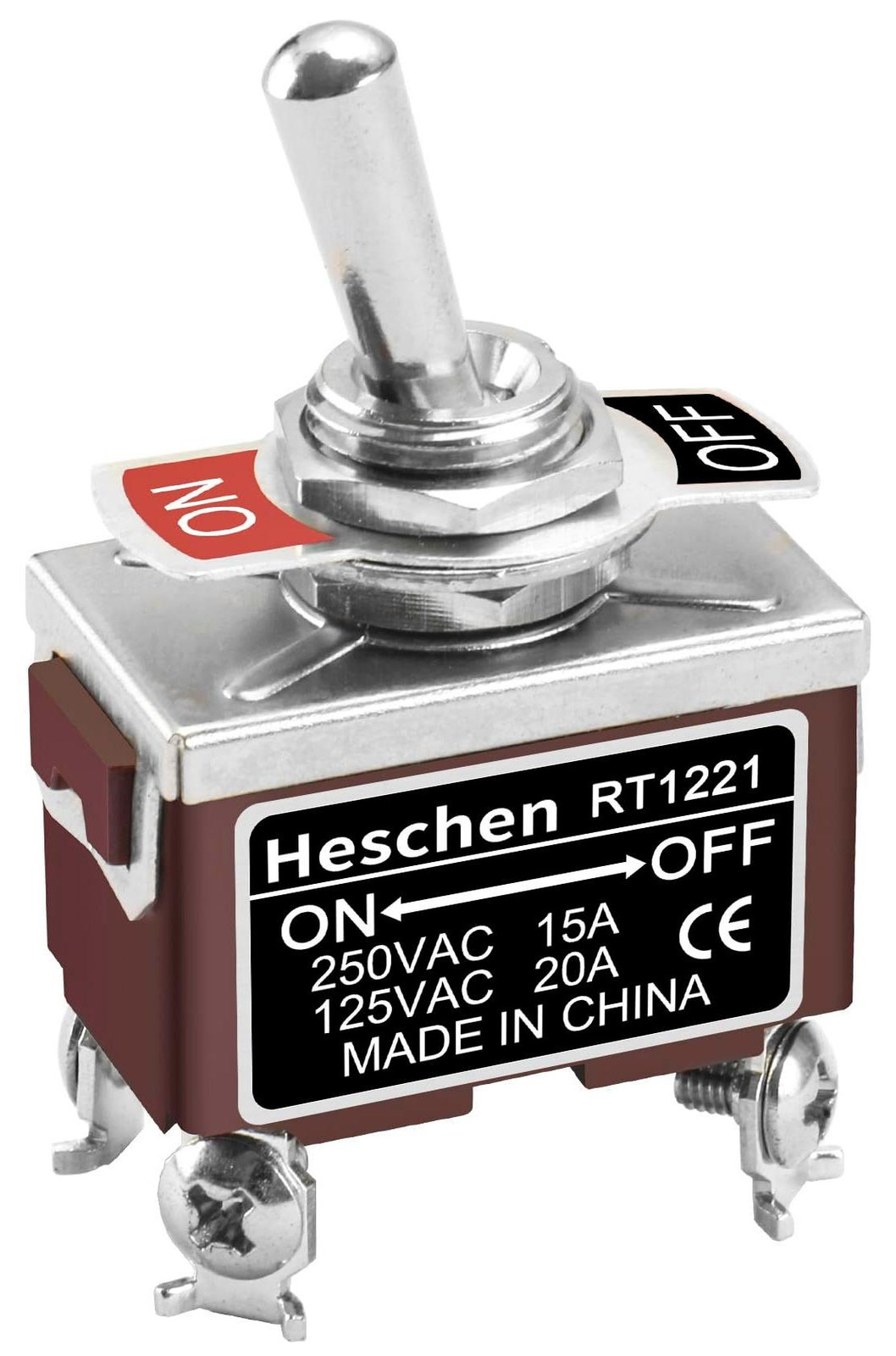 Lustrens Mechanische Wisselschakelaar DPST 15A 250VAC CE-gecertificeerd