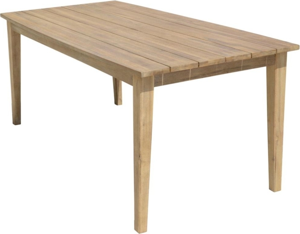 Gartentisch >Visalia< in holzfarben aus Massivholz Akazie - 90x75x180cm (BxHxT)