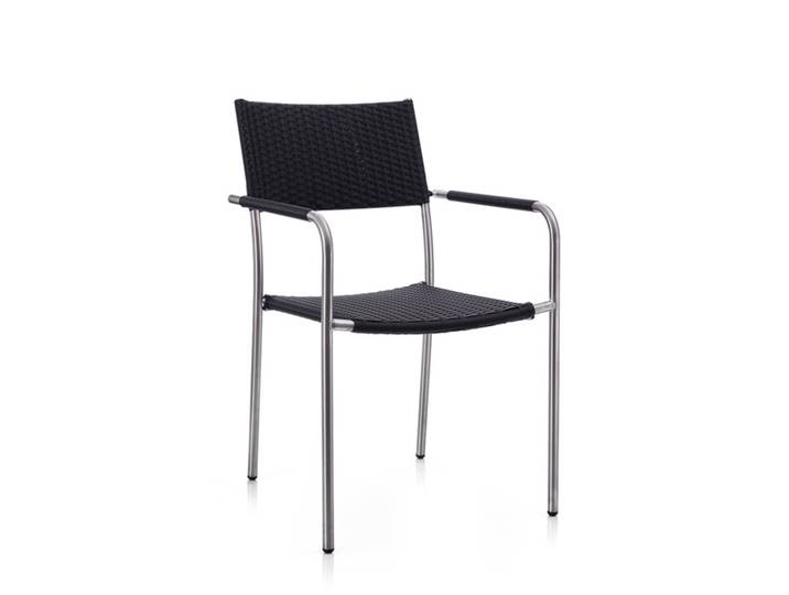 Esstischstuhl Faro schwarz schwarz/Edelstahl 54x83x62 cm