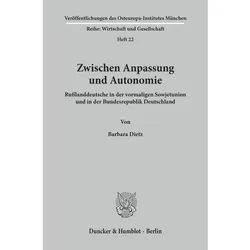 Zwischen Anpassung und Autonomie., Fachbücher von Barbara Dietz