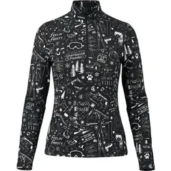 KRIMSON KLOVER Baselayer Graffiti Top, Größe XS in Schwarz Schwarz