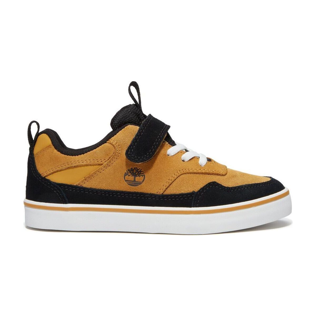 Timberland Kids Low Hook & Loop Sneaker wht suede 3 TB0A6H44EZ01-3