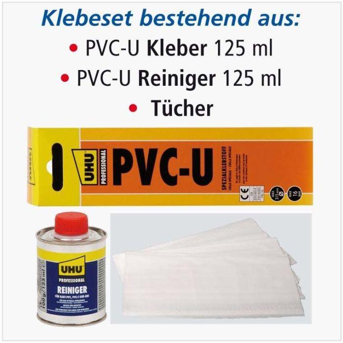 Airfit Klebe-Set 10000KS PVC-U Kleber/Reiniger je 125 ml und Tücher