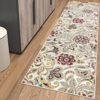Alise Rugs Decora Farmhouse Floral Indoor Area Rug