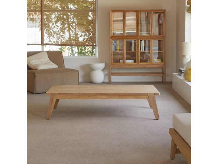 Wohnzimmer-Couchtisch aus Teakholz Olia - Hellbraun - Teak