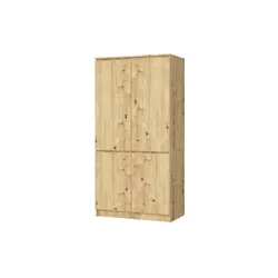 Drehtürenschrank 90 cm breit Valentina , holzfarben , Maße (cm): B: 90 H: 180