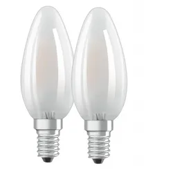 2er-Pack E14 OSRAM LED STAR RETROFIT Lampe matt 4W wie 40W neutralweißes Licht
