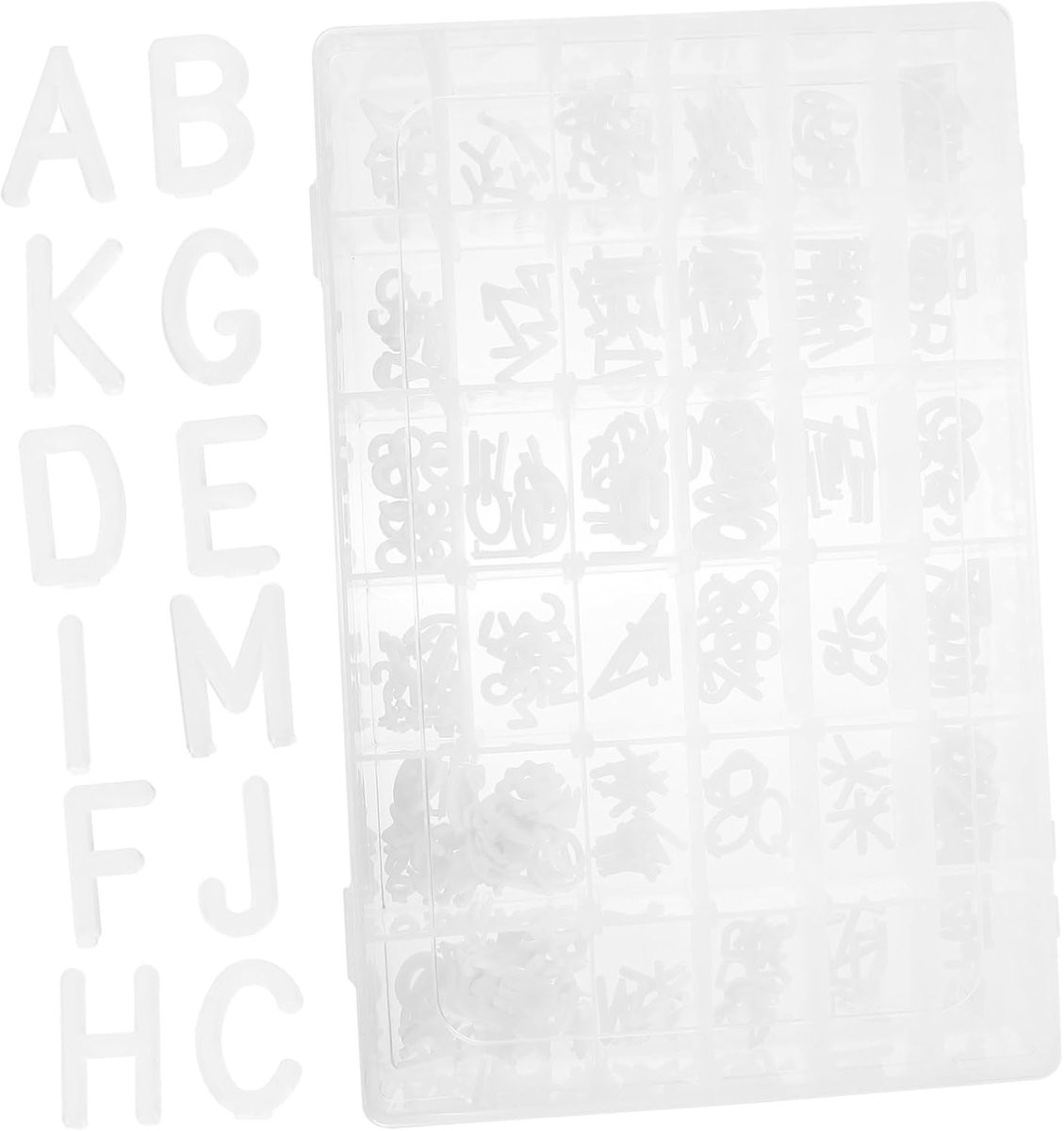 Wit Ronde Plastic Letters en Cijfers voor Boodschappen Bepalen - 1,9 cm