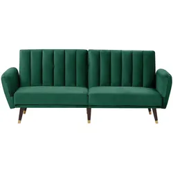 3-SITZER-SCHLAFSOFA Samtstoff Smaragdgrün Vimmerby