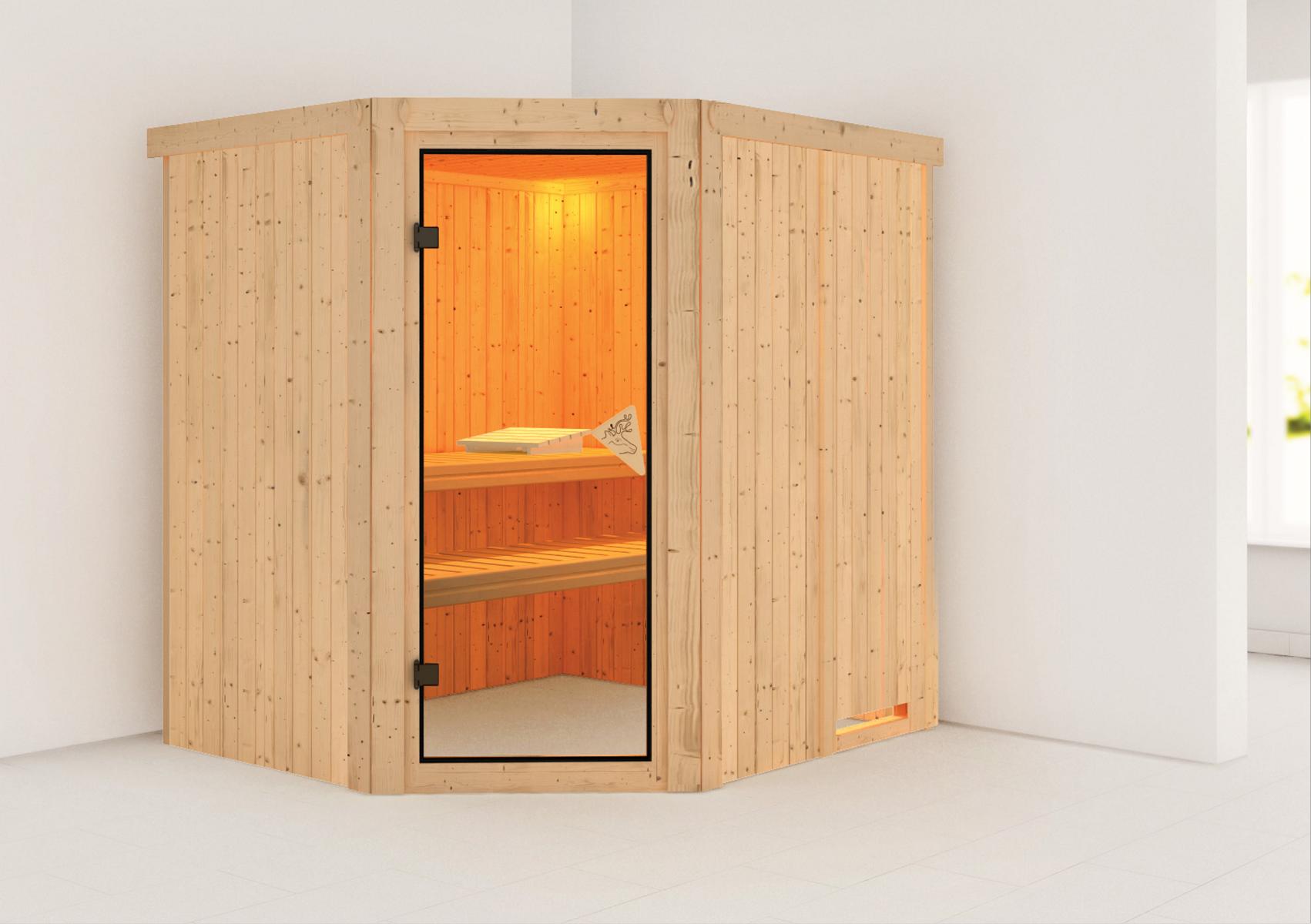 KARIBUHOLZT Sauna Lilja Eck o. Zub. bronz.GGT 08288744