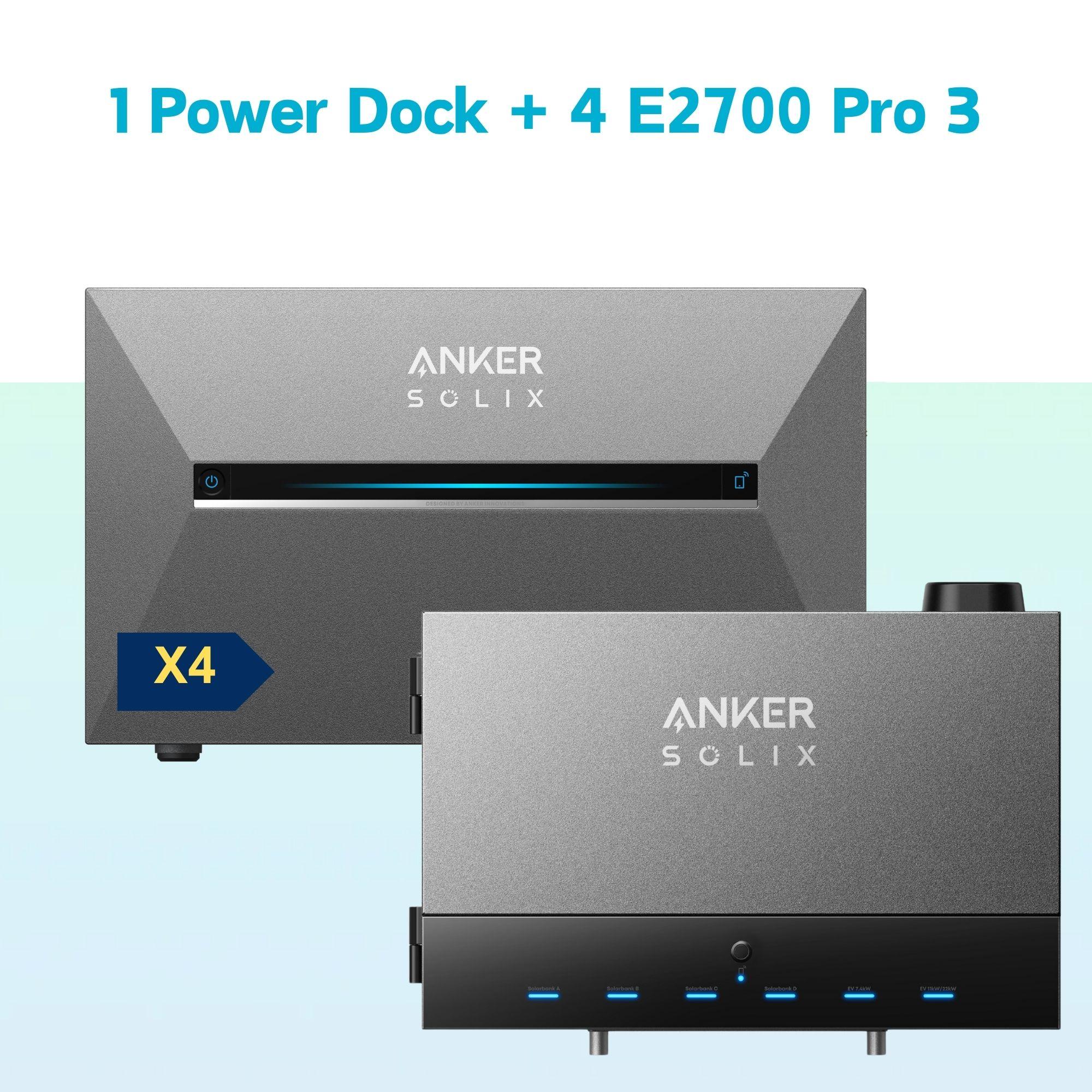 Anker SOLIX Power Dock mit Anker SOLIX Solarbank 3 E2700 Prox4