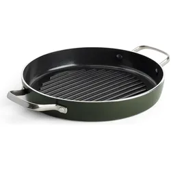 Dagelijkse Kost Kost ronde Grillpan met keramische antikleeflaag 28cm, Pfanne + Kochtopf, Schwarz