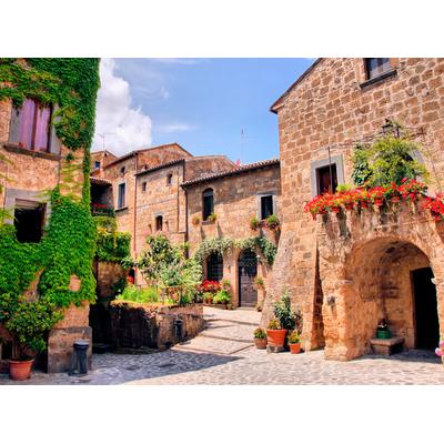 Fototapete PAPERMOON "Italian Old Village", bunt, B:4m L:2,6m, Vlies, Tapeten