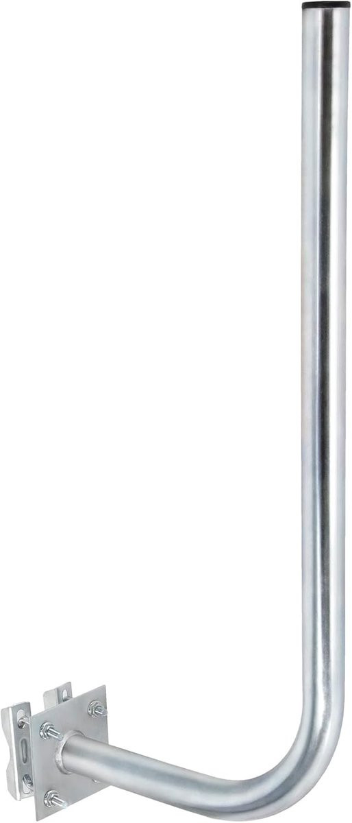 Wandhouder met extra lange mast van verzinkt staal, Ø 38 mm, 30 cm