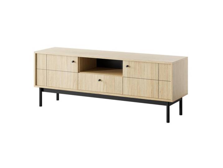 Sepro Meble Schrank Eiche Linea TV-Schrank, Mehrfarbig, 153.4x56.5x39 cm, Wohnzimmer, TV Möbel, Lowboards, Lowboards stehend