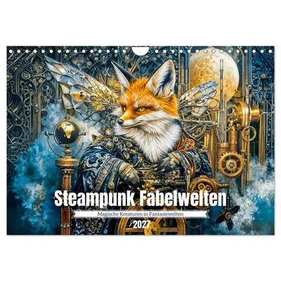 Steampunk Fabelwelten - Magische Kreaturen in Fantasiewelten (Wandkalender 2027 DIN A4 quer), CALVENDO Monatskalender