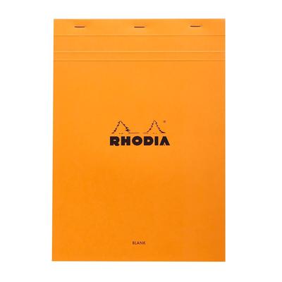 Rhodia 5x Gehefter Notizblock Rhodia No.18 A4 80 Blatt blanko 80g - Orange 18000C