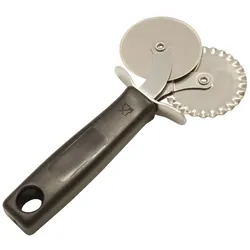 Schneider - Teig- und Pizzaschneider, doppelt, glatt und gewellt, Ø 55 mm