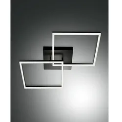 Fabas Luce LED Deckenleuchte BARD, 65cm, 52W, 3000K, 5180lm, IP20, dimmbar, schwarz FAB-3394-65-101
