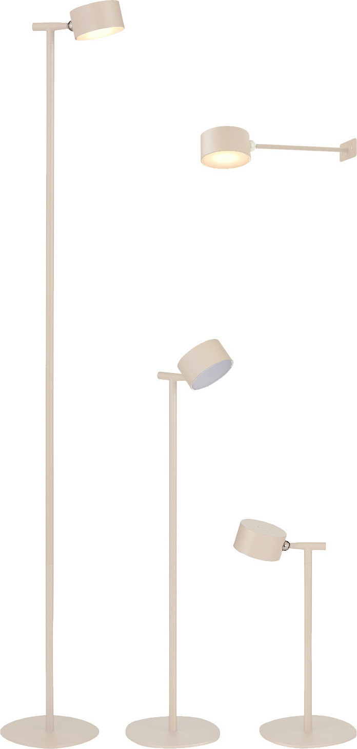 Northpoint 3-in-1 LED oplaadbare lamp: leeslamp, staande lamp, wandlamp en tafellamp, beige
