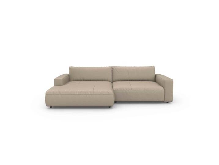 Musterring Lucia Sofa mit Lederbezug in verschiedenen Farben - Leder Puro bisquit - links Modern, Zeitlos