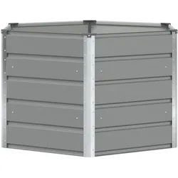 Helloshop26 - Sechseckiger Pflanzkübel für den Außenbereich 129 x 129 x 75 cm modernes Design für Garten oder Terrasse hellgrauer