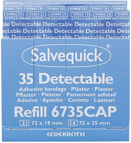 Söhngen 1009735 Salvequick Pflaster-Strips detectabel 6x 35 Stück