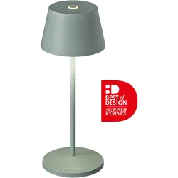 SEOUL MICRO LED Akku-Tischleuchte dimmbar – kabellose Lampe olivgrün