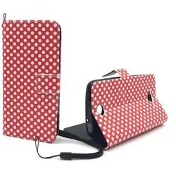 König Design Schutz Hülle für Acer Liquid Z530 Polka Dot Rot Tasche Case Cover + 1 Panzer Schutz Glas (Acer Liquid Z530), Smartphone Hülle, Rot
