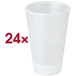 meet Mehrweg-Trinkbecher transluzent 400 ml 24 Stück transparent, 8.8x13.2x8.8 cm