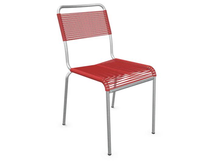 Spaghetti-Stuhl Rigi Feuerverzinkt von Schaffner / Farbe: Rot / Grösse: 49 x 61 cm