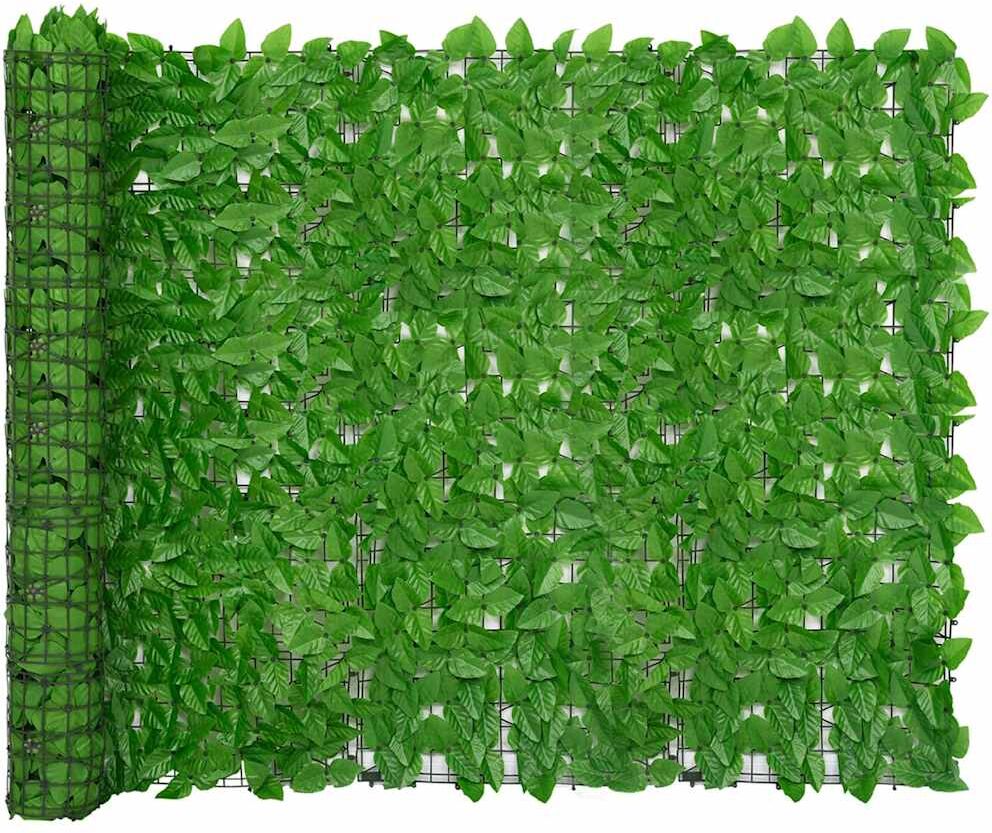 vidaXL Brise-vue de balcon avec feuilles vert 300x150 cm