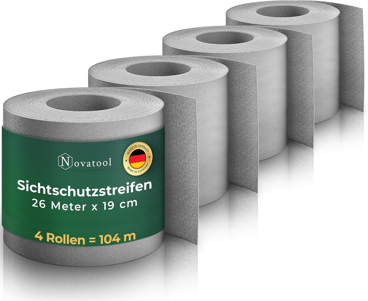 Zichtstroken rol antraciet voor dubbelstaafmat hekwerk, 104 meter