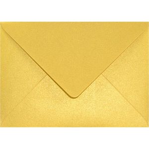 Netuno Briefumschläge Aster Metallic, gold, B6, ohne Fenster, nassklebend, 120g/m², 25 Stück
