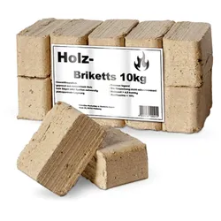 Ruf Holzbrikett 10kg Mischholzspähne rechteckige Form aus deutschen Wäldern helle Farbe 1x10kg