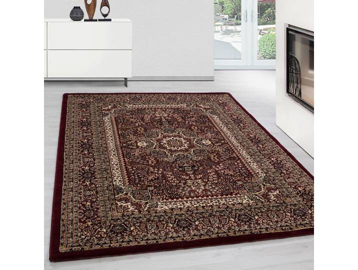 Teppium Tapis Oriental Classique Rouge 300x400 cm - Motifs Ornementaux et Floraux Tissage Serré Poil Court