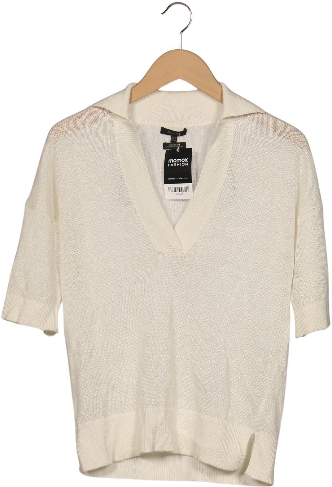 Massimo Dutti Damen Pullover, Cremeweiß, Gr. S, Leinen - Second Hand