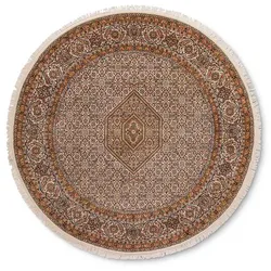 Orientteppich Moghul Ø 200 cm Mischgewebe Beige