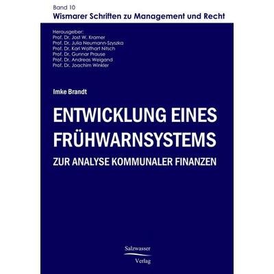 Entwicklung eines Frühwarnsystems zur Analyse kommunaler Finanzen, Taschenbuch von Imke Brandt, EHV Academicpress, 978-3-86741-104-2