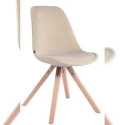 CLP Besucherstuhl Toulouse Samt Square creme/natura
