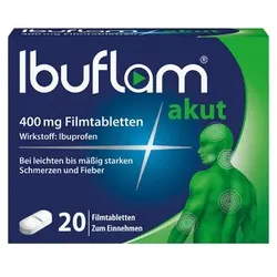 Ibuflam akut - 400 mg Ibuprofen Schmerztabletten - 20 Stk 20 St