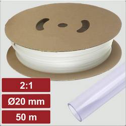 Electronic Garage EG25CA053 Schrumpfschlauch ohne Kleber Transparent 20 mm 10 mm Schrumpfrate:2:1 50 m
