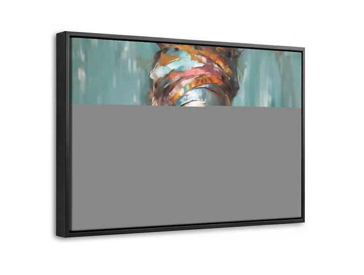 MuchoWow Leinwand Bilder mit Rahmen - Frau - Kunst - Schmuck - Porträt - 60x40, Blaugrau, Rechteckig, 60x40 cm, gerahmt, Bilder & Rahmen, Bilder, Leinwandbilder